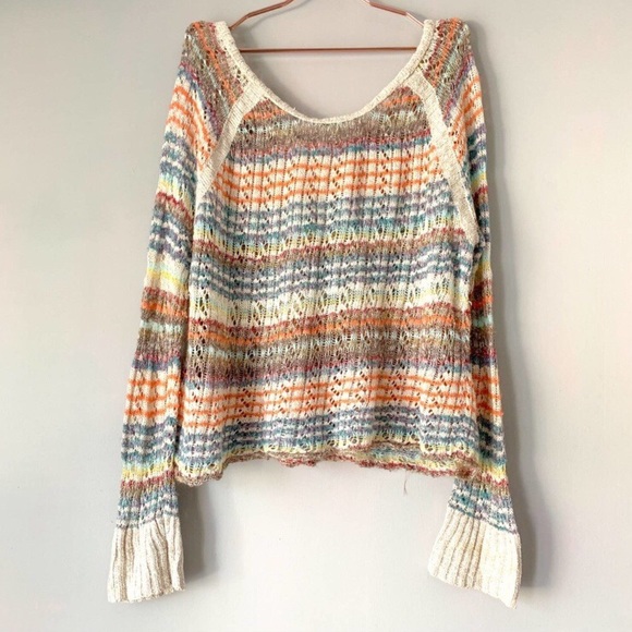 Free People colorful knot long sleeve sweater - Picture 4 of 7